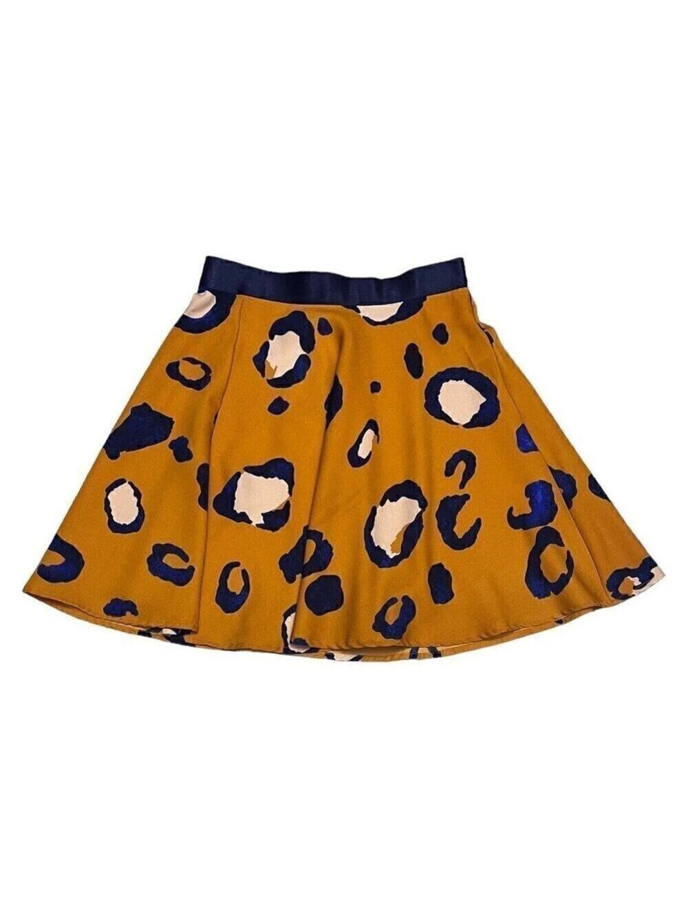 3.1 Phillip Lim CHEETAH Print Luxury Designer Light A-Line Womens Skirt Size 4